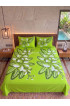 Hand Painted Rayon Bedsheet Set King Size Hand Painted Rayon Bedsheet Set King Size